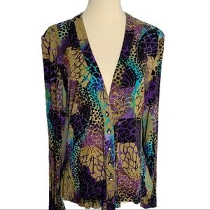 Laura Max animal print cardigan, PL